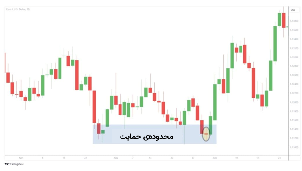 دوجی نزدیک حمایت